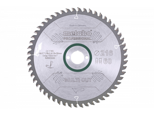 Нож за циркуларна пила HW/CT 216x30,60 FZ           