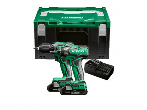 HiKOKI сет дупчалка DS18DD ударен одвртувач WH18DDсо полнач и две батерии од 3 Ah